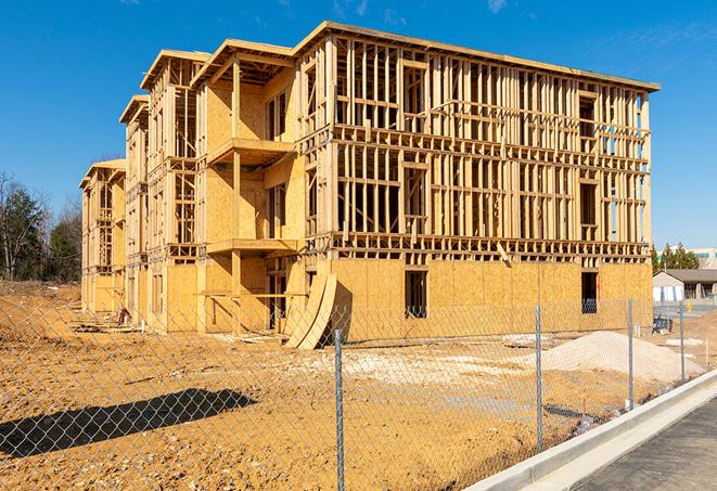 fenced construction zones promote safety and security in Berkeley Lake